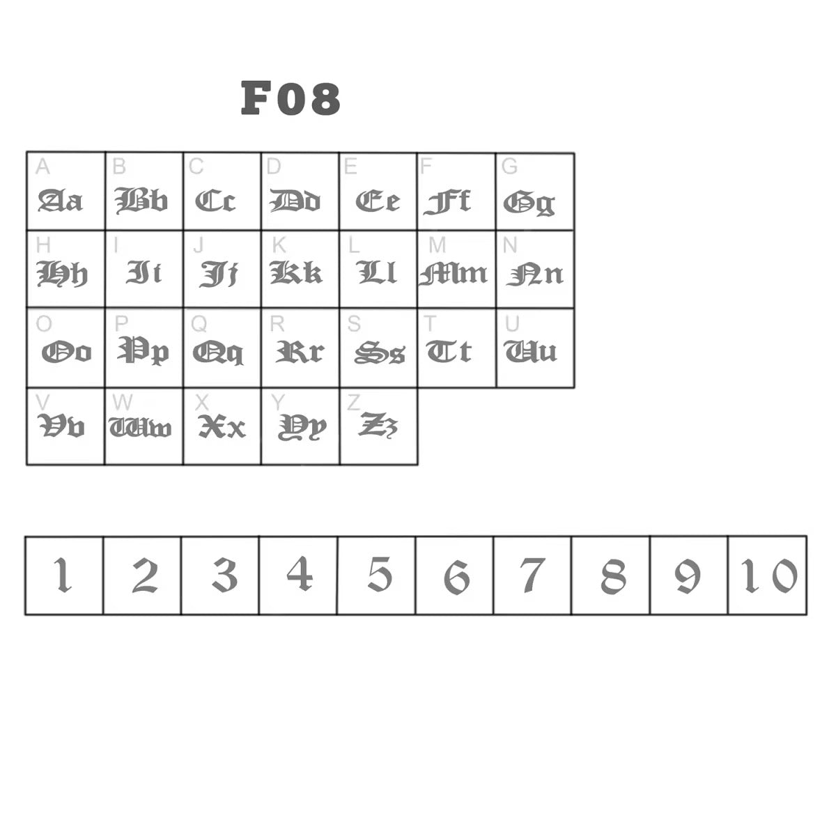 Gothic Two Letter Necklace