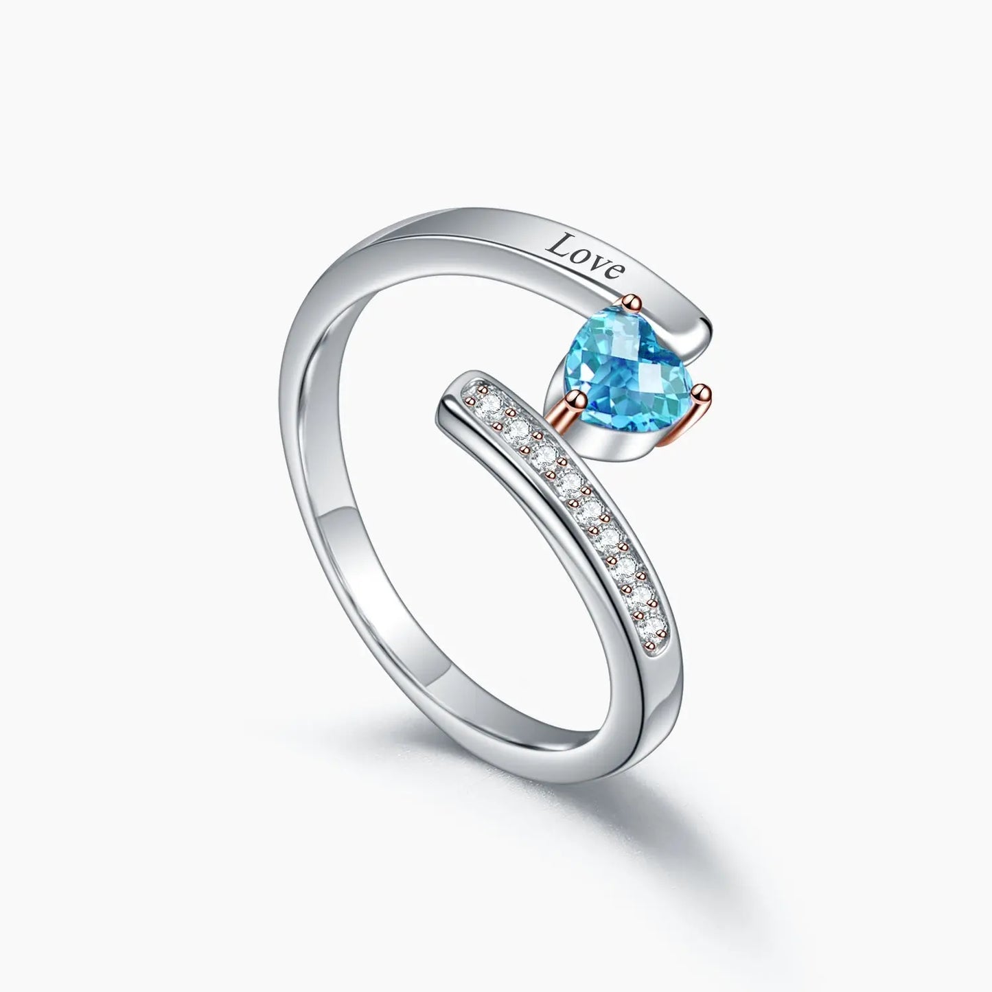 Engraved Birthstone Ring Dorado Fashion
