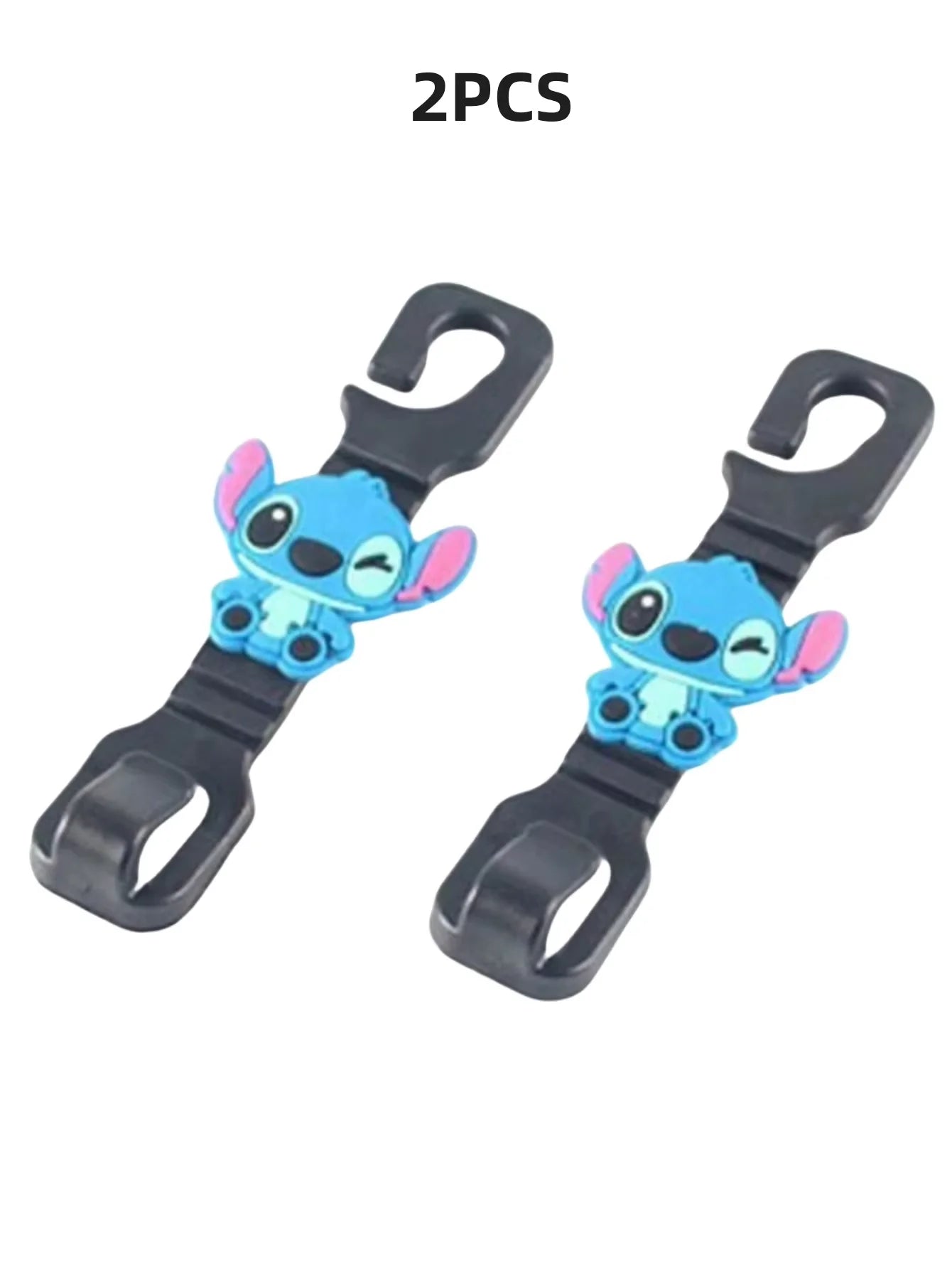 2pcs/set Stitch Anime Car Hook Cartoon Stitch Figure Hook Car Accessories Seat Hooks Kawaii Shelving Convenience Hooks