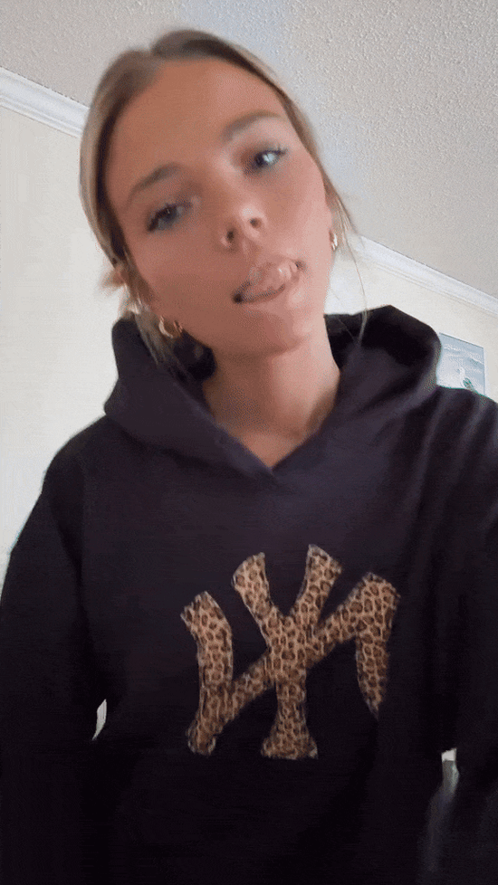 'ny' cheetah print hoodie Bellux