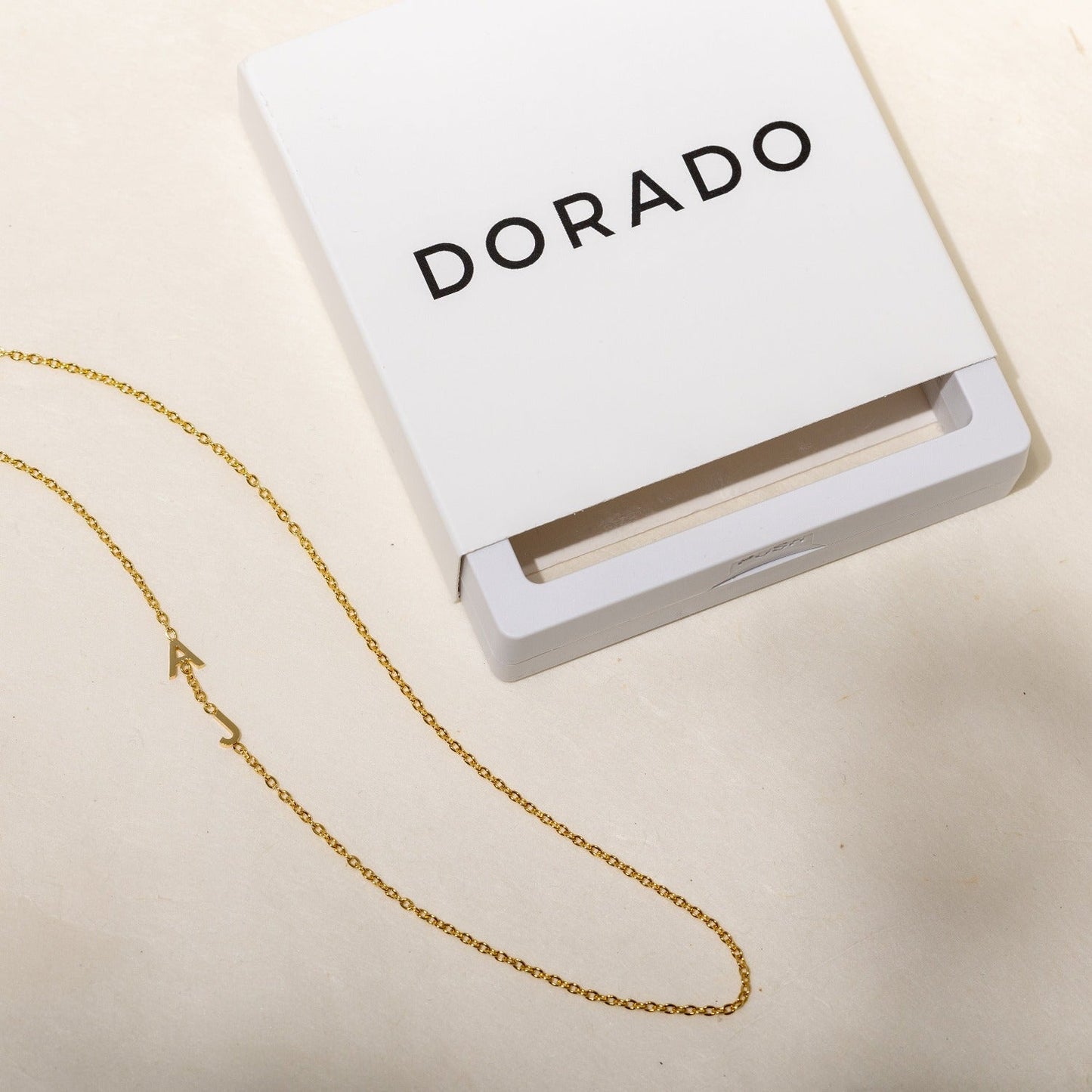 Sideways Initials Necklace