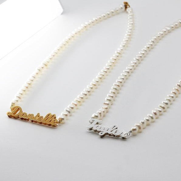 pearl necklaces with name