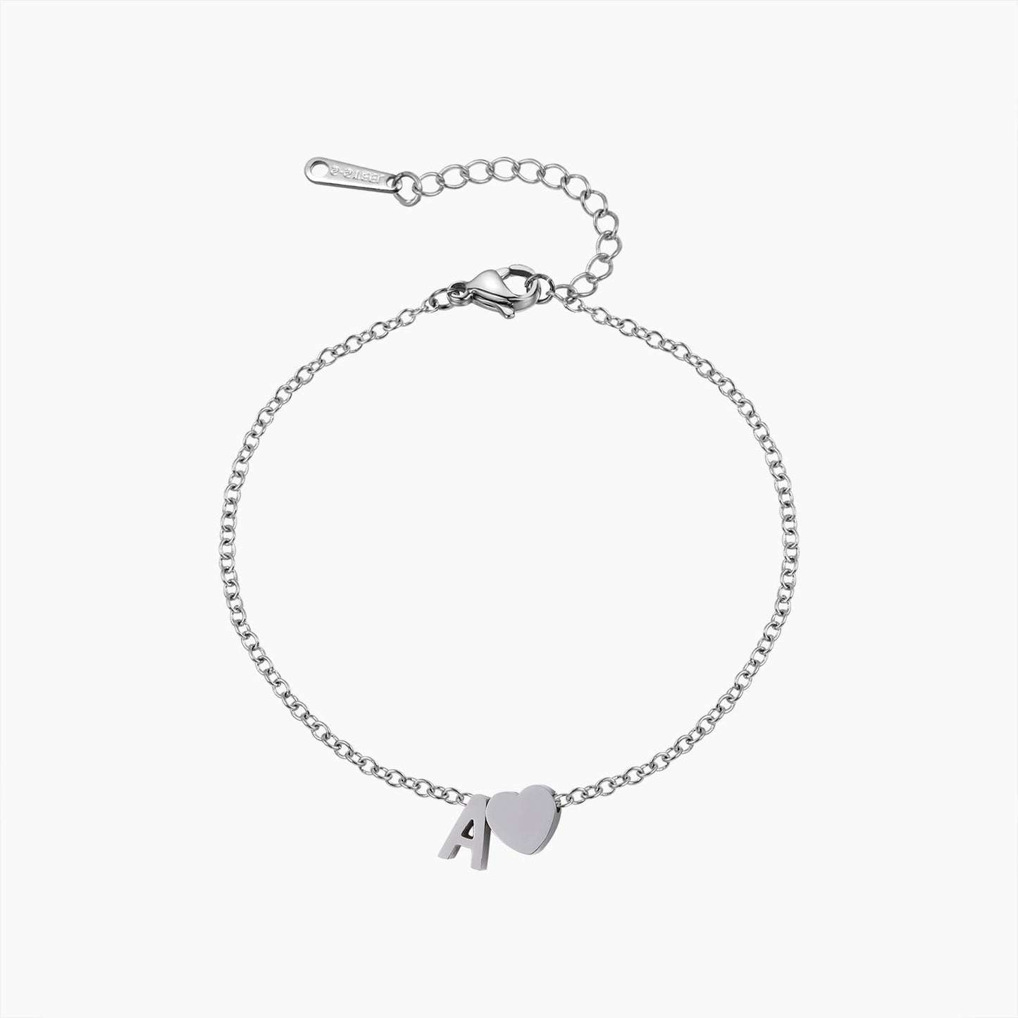 Letter Heart Anklet