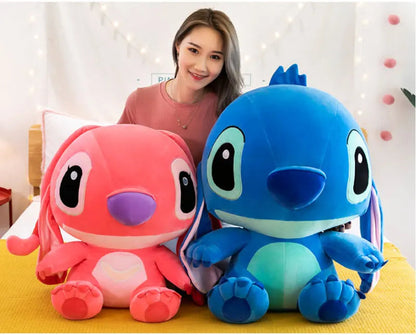 20-60cm Giant Size Lilo & Stitch Couple Models Cartoon Stuffed Plush Anime Plushs Toys Pendant Toy Pillow Kids Birthday Gift
