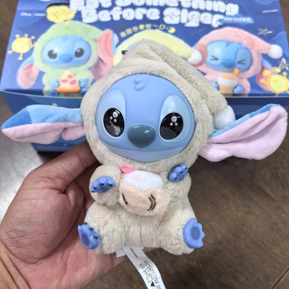 NEW Toy! kawaii Stitch Blind Box Bag Eat Some Thing Before Sleep Series Vinyl Pendant Cute Doll Mystery Box Fluffy Doll Adult Gi