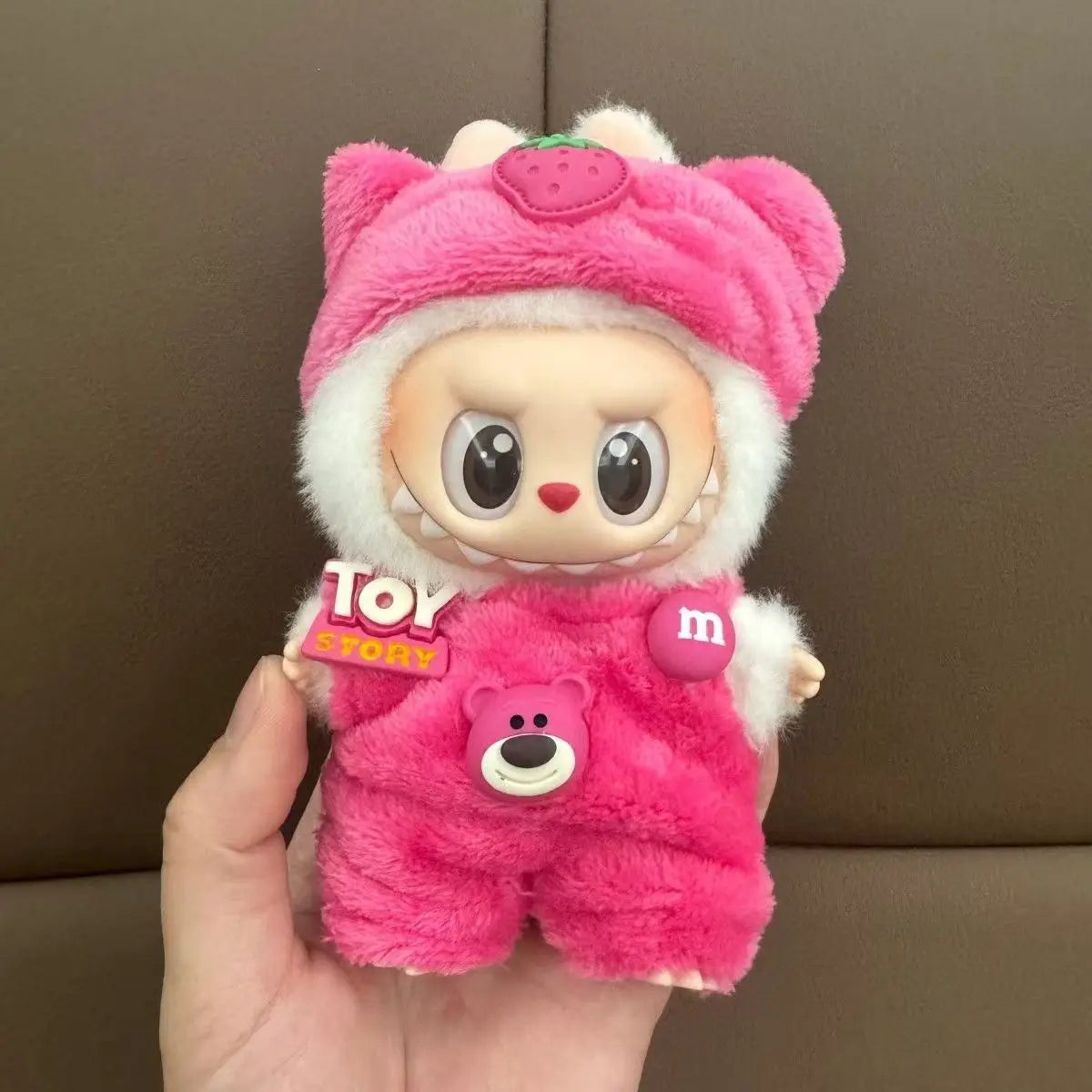 15-17 cm Labubu Doll Stitch Cute Set Accessories Hanging Accessories LabubuV1 V2 V3 Birthday Children's Toy Gift