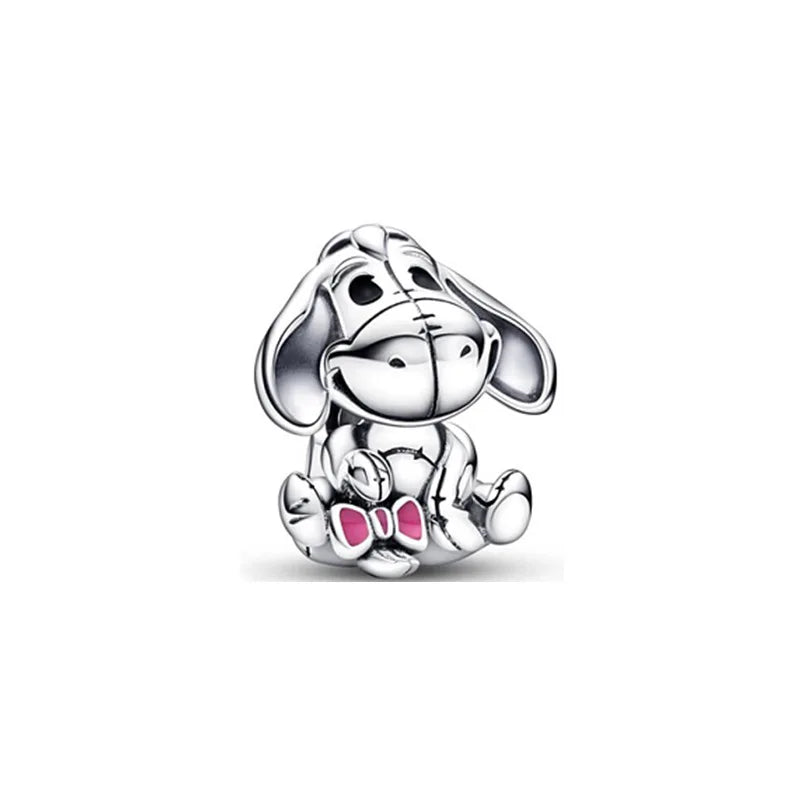 100th Anniversary 925% Sterling Silver Minnie Mouse Stitch Dumbo Lion King Charm Beads Fit Original Bracelet Women's Jewellery