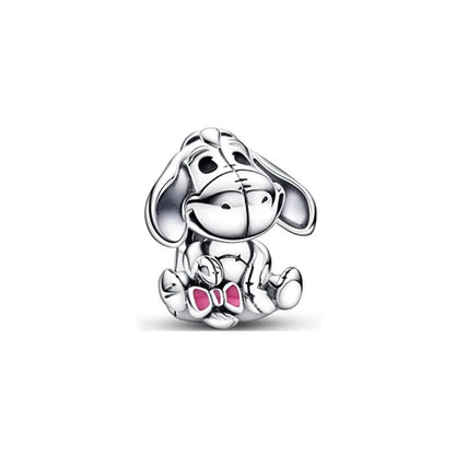 100th Anniversary 925% Sterling Silver Minnie Mouse Stitch Dumbo Lion King Charm Beads Fit Original Bracelet Women's Jewellery
