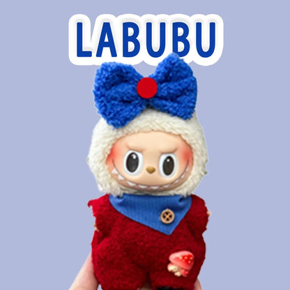 15-17 cm Labubu Doll Stitch Cute Set Accessories Hanging Accessories LabubuV1 V2 V3 Birthday Children's Toy Gift