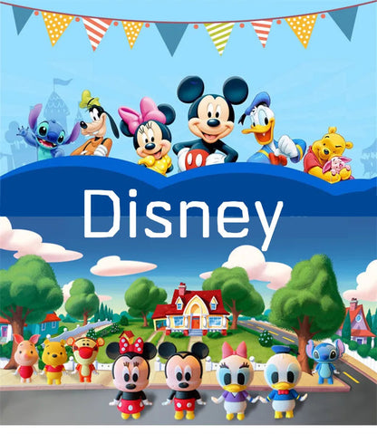 New Anime Disney Keychain Cartoon Mickey Mouse Minnie Lilo & Stitch Cute Doll Keyring Ornament Key Chain Pendant Kids Toys Gifts