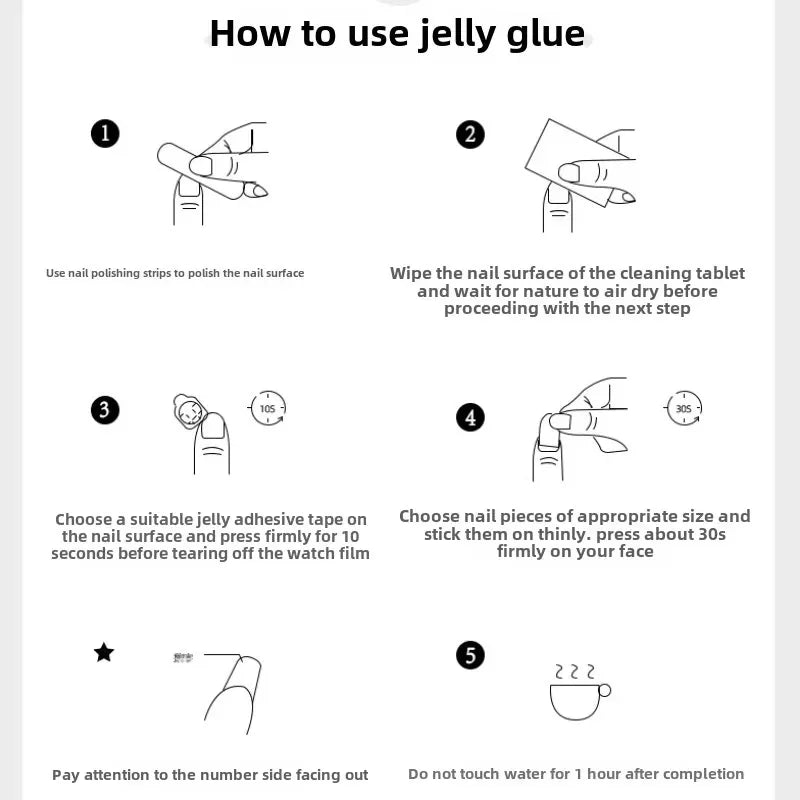 Stitch Cartoon Manicure Semi-Handmade Wearable Nails Simple Cute Anime Fake Nails Short Ladder Girls Jewelry Gift New Style