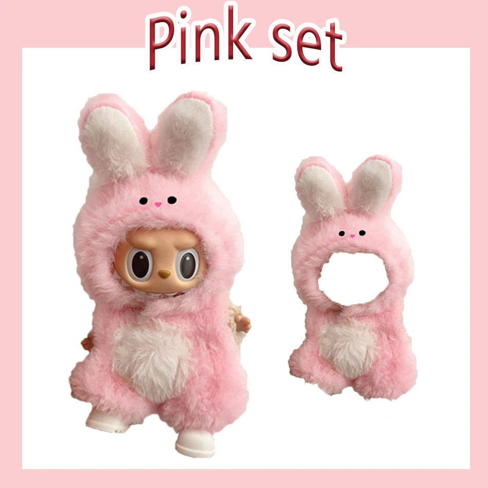 15-17 cm Labubu Doll Stitch Cute Set Accessories Hanging Accessories LabubuV1 V2 V3 Birthday Children's Toy Gift