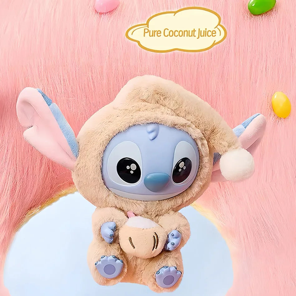 Stitch Eat Something Before Sleep Series Blind Box Plush Vinyl Toys Cute Doll Replica Mystery Box Bag Pendant Decor Gift