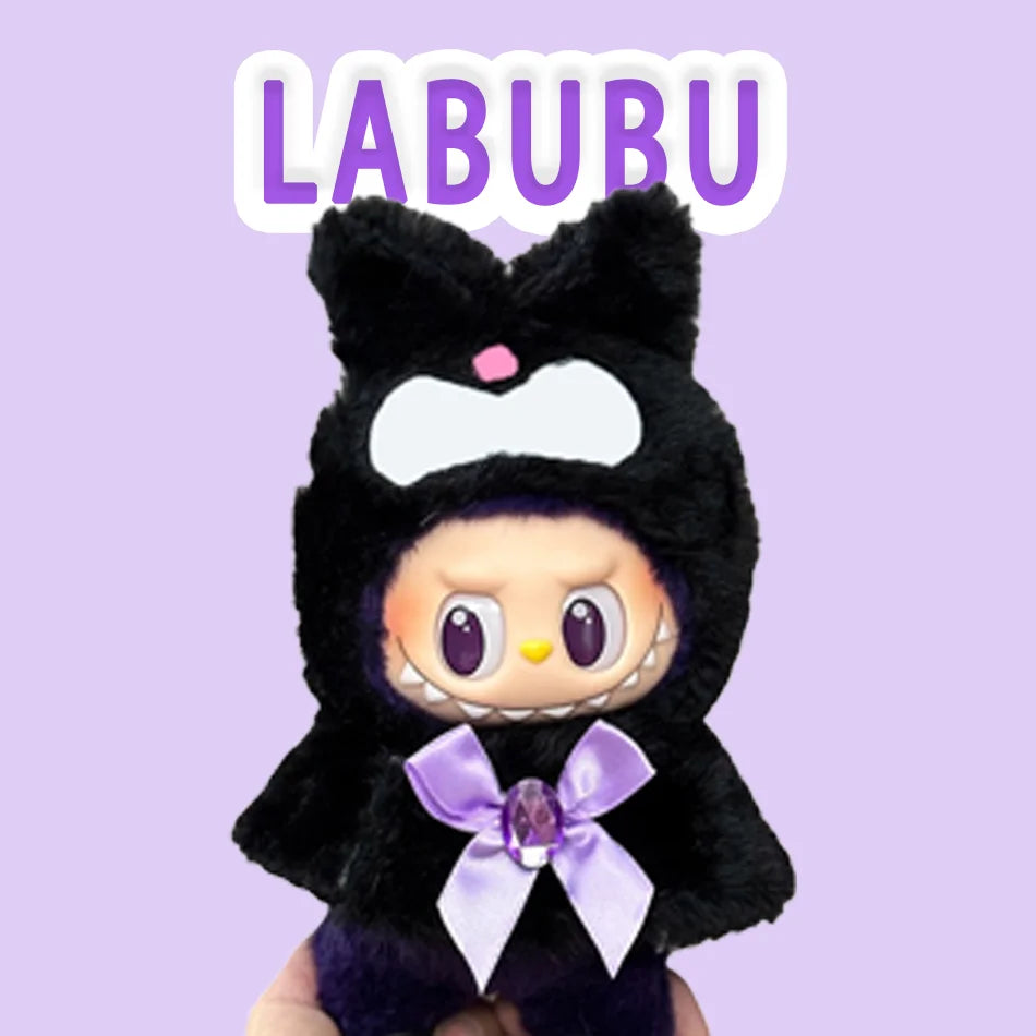 15-17 cm Labubu Doll Stitch Cute Set Accessories Hanging Accessories LabubuV1 V2 V3 Birthday Children's Toy Gift