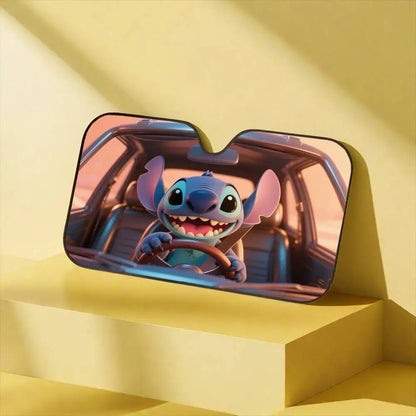 Funny drive-Sti-Ttch  Car Sunshade Curtains Windshield Anti-UV Protection Front Sun Shade Cooling Protector