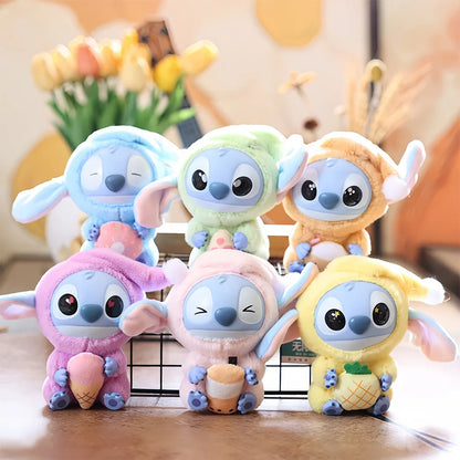 Stitch Eat Something Before Sleep Series Blind Box Plush Vinyl Toys Cute Doll Replica Mystery Box Bag Pendant Decor Gift