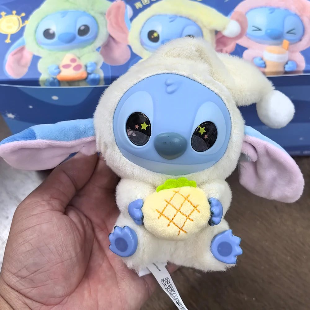 NEW Toy! kawaii Stitch Blind Box Bag Eat Some Thing Before Sleep Series Vinyl Pendant Cute Doll Mystery Box Fluffy Doll Adult Gi