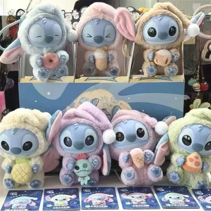 HOT sale!! Stitch Blind Box Bag Eat Some Thing Before Sleep Series Vinyl Pendant Cute Doll Mystery Box Fluffy Doll Surprise Gift