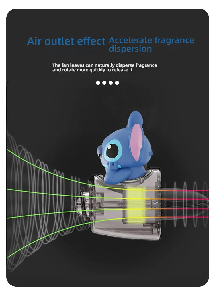 Disney Spider man Stitch Car Ornaments Decorations Air Freshener Diffuser Outlet Fragrance Cartoon Auto Accessorie Gifts