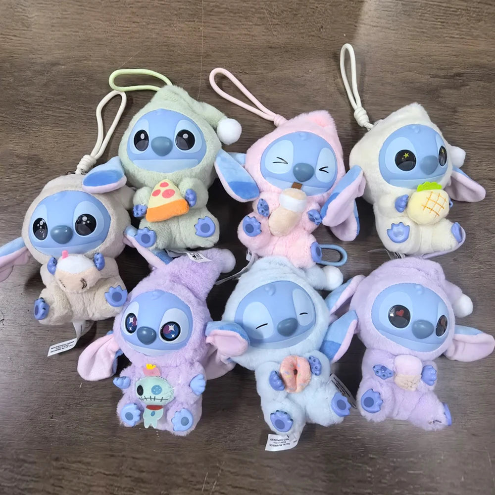 NEW Toy! kawaii Stitch Blind Box Bag Eat Some Thing Before Sleep Series Vinyl Pendant Cute Doll Mystery Box Fluffy Doll Adult Gi
