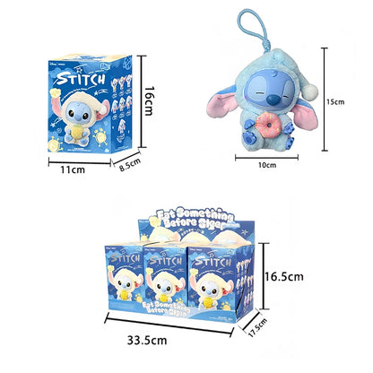 Stitch Eat Something Before Sleep Series Blind Box Plush Vinyl Toys Cute Doll Replica Mystery Box Bag Pendant Decor Gift