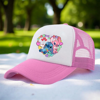 Stitch Baseball Cap For Boys And Girl, Adjustable Protection Unisex Casual Hip-Hop Print Mesh Sun Hat, Classic Cotton Peaked Hat