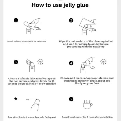 Stitch Cartoon Manicure Semi-Handmade Wearable Nails Simple Cute Anime Fake Nails Short Ladder Girls Jewelry Gift New Style