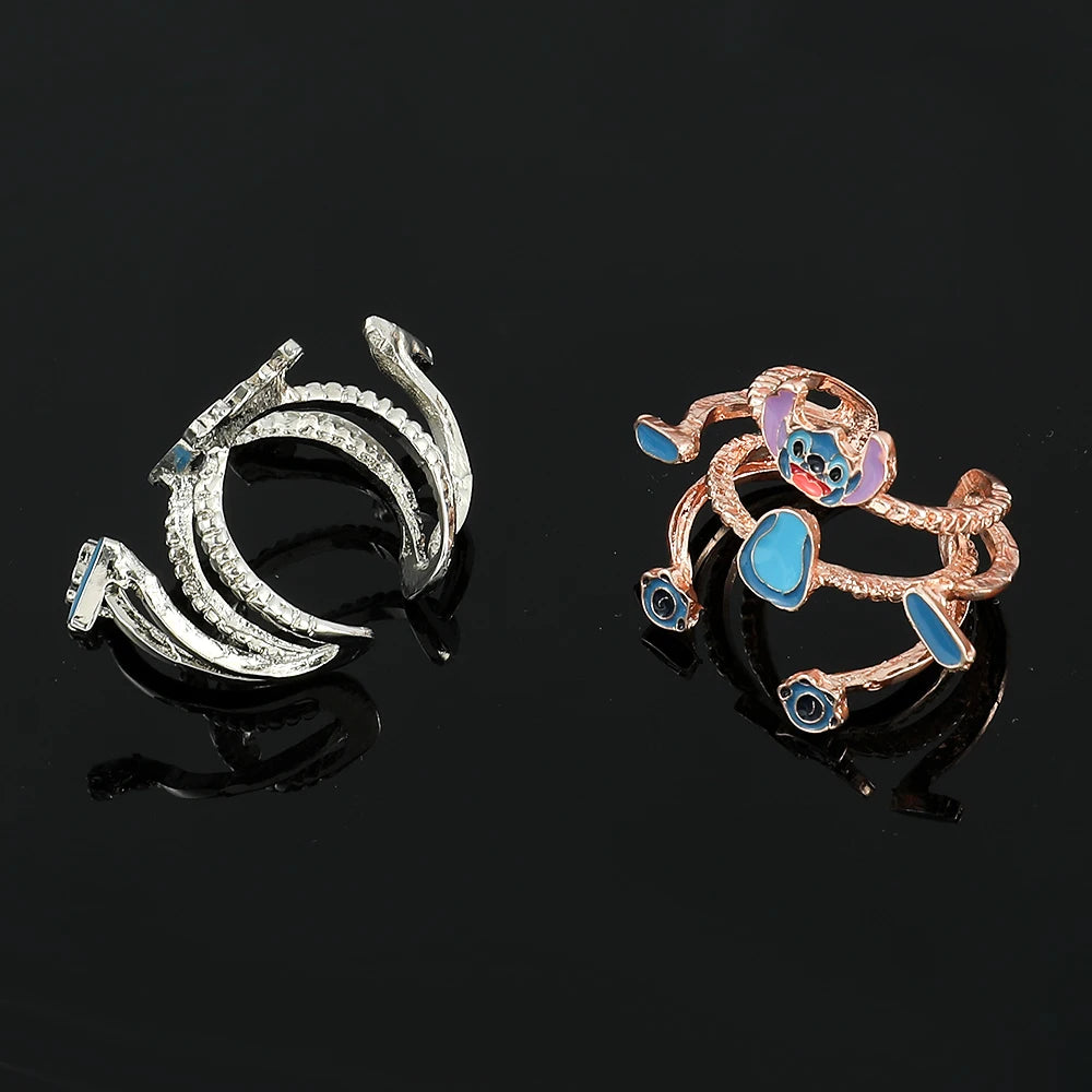 Stitch Toys Anime Cartoon Stitch Girls Women's Open Adjustable Finger Toys Accessories Christmas Gift