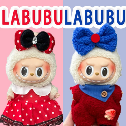 15-17 cm Labubu Doll Stitch Cute Set Accessories Hanging Accessories LabubuV1 V2 V3 Birthday Children's Toy Gift