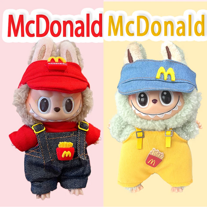 15-17 cm Labubu Doll Stitch Cute Set Accessories Hanging Accessories LabubuV1 V2 V3 Birthday Children's Toy Gift