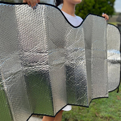 Funny drive-Sti-Ttch  Car Sunshade Curtains Windshield Anti-UV Protection Front Sun Shade Cooling Protector