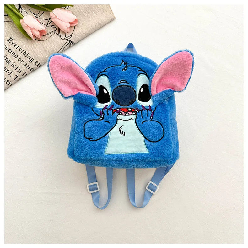 Stitch Backpack  Japanese Blue Funny Cartoon Large-Capacity Student Backpack Kindergarten Bag Kawaii Backpack
