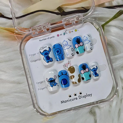 Stitch Fake Nails Cute Stitch Press on Nails Easy To Wear Manicure Kids & Adults Fun Colorful Perfect for Daily & Party Looks