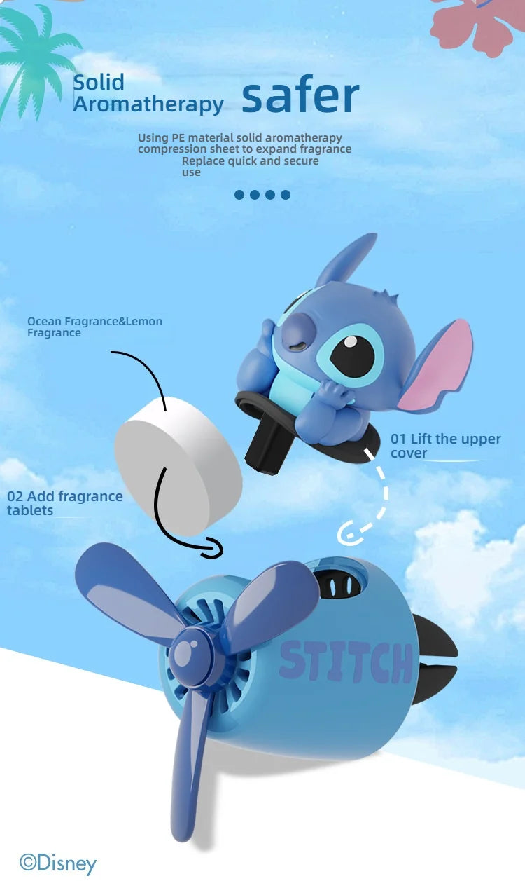 Disney Spider man Stitch Car Ornaments Decorations Air Freshener Diffuser Outlet Fragrance Cartoon Auto Accessorie Gifts