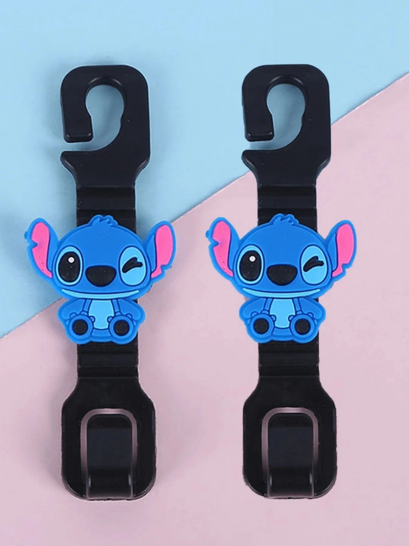 2pcs/set Stitch Anime Car Hook Cartoon Stitch Figure Hook Car Accessories Seat Hooks Kawaii Shelving Convenience Hooks