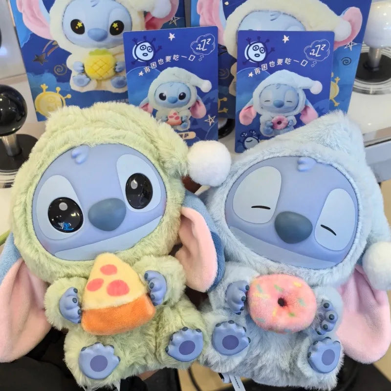 NEW Toy! kawaii Stitch Blind Box Bag Eat Some Thing Before Sleep Series Vinyl Pendant Cute Doll Mystery Box Fluffy Doll Adult Gi