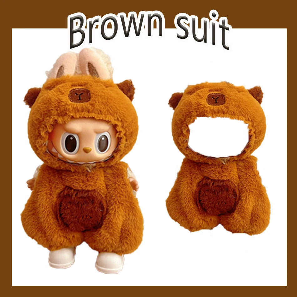 15-17 cm Labubu Doll Stitch Cute Set Accessories Hanging Accessories LabubuV1 V2 V3 Birthday Children's Toy Gift