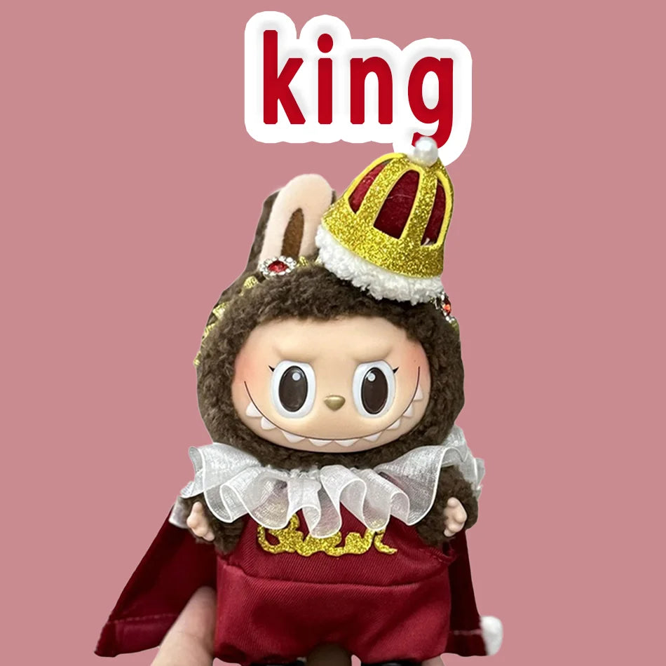 15-17 cm Labubu Doll Stitch Cute Set Accessories Hanging Accessories LabubuV1 V2 V3 Birthday Children's Toy Gift