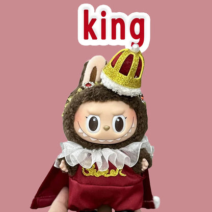 15-17 cm Labubu Doll Stitch Cute Set Accessories Hanging Accessories LabubuV1 V2 V3 Birthday Children's Toy Gift