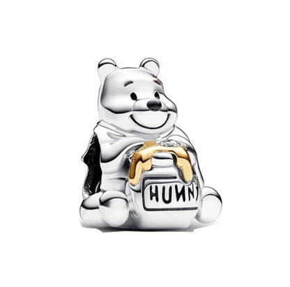 100th Anniversary 925% Sterling Silver Minnie Mouse Stitch Dumbo Lion King Charm Beads Fit Original Bracelet Women's Jewellery