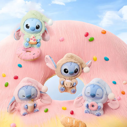 Stitch Eat Something Before Sleep Series Blind Box Plush Vinyl Toys Cute Doll Replica Mystery Box Bag Pendant Decor Gift