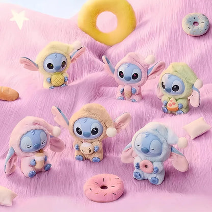 Stitch Eat Something Before Sleep Series Blind Box Plush Vinyl Toys Cute Doll Replica Mystery Box Bag Pendant Decor Gift