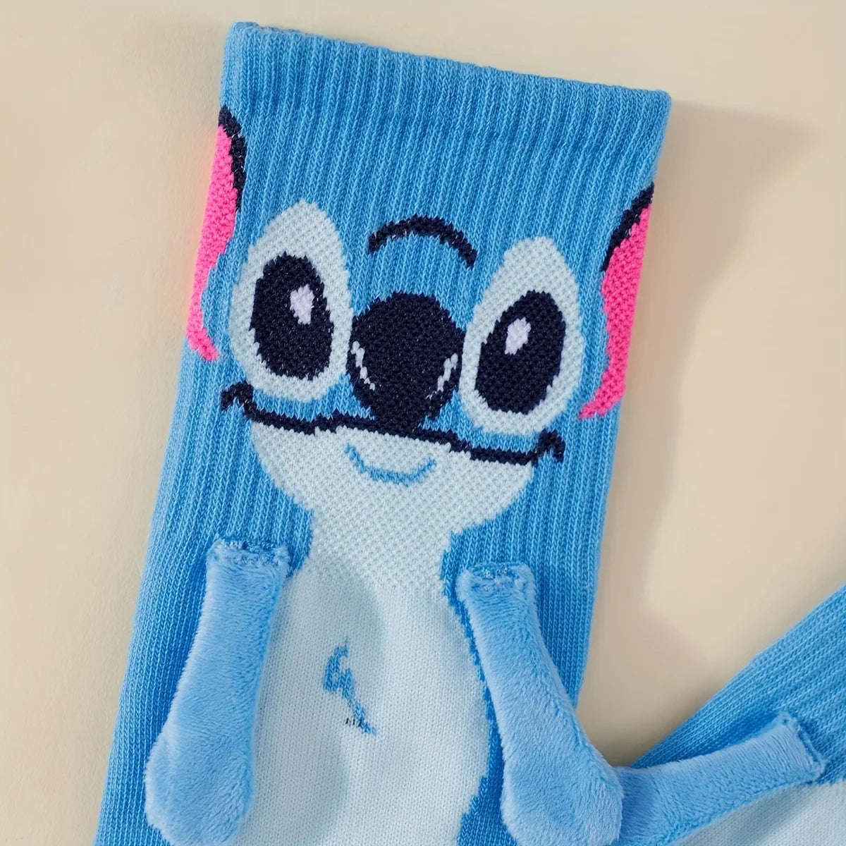 Stitch Hand In Hand Socks Cartoon Fun Fashion Versatile Soft Comfortable Cute Creative Adults children grip Socks toys gifts