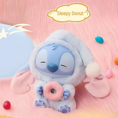 Stitch Eat Something Before Sleep Series Blind Box Plush Vinyl Toys Cute Doll Replica Mystery Box Bag Pendant Decor Gift