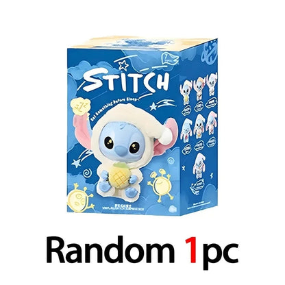 NEW Toy! kawaii Stitch Blind Box Bag Eat Some Thing Before Sleep Series Vinyl Pendant Cute Doll Mystery Box Fluffy Doll Adult Gi