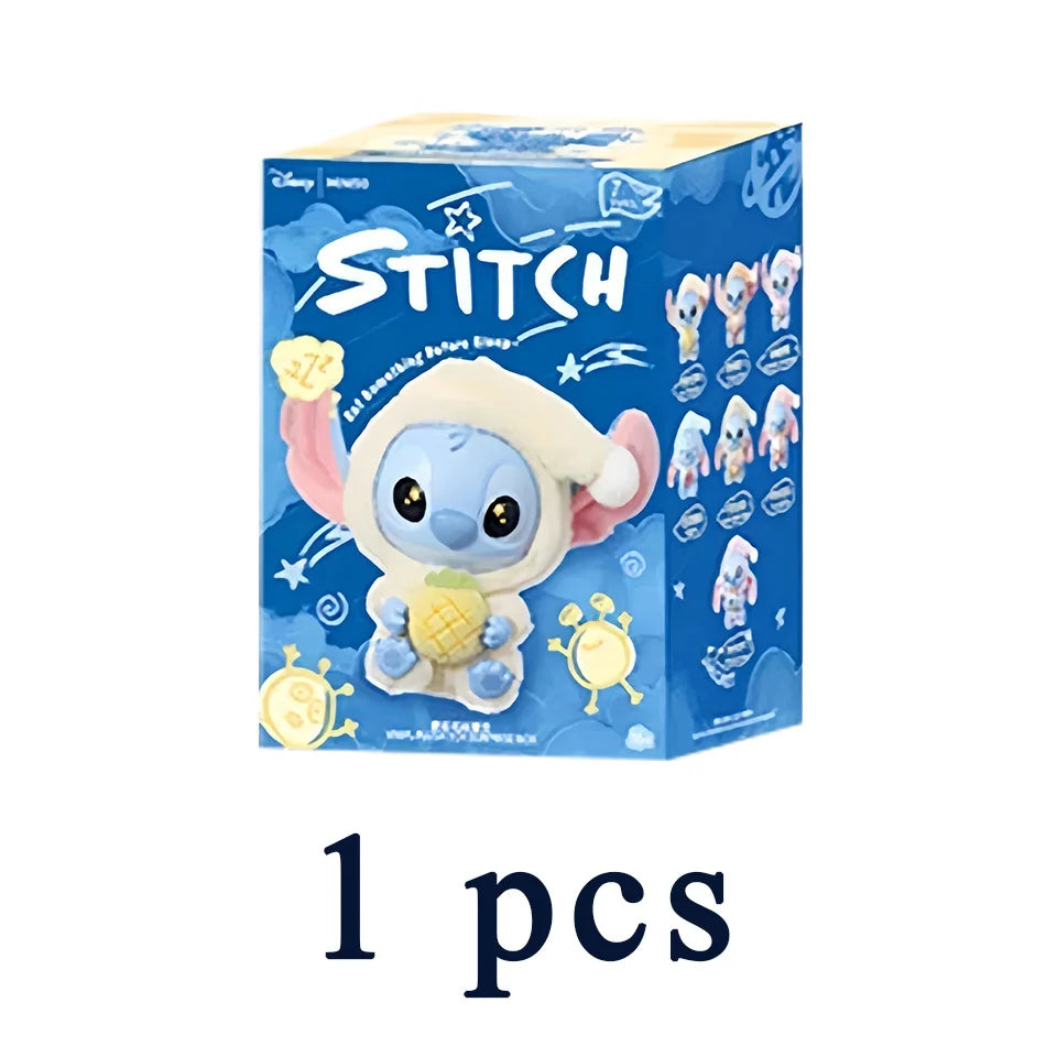 Stitch Eat Something Before Sleep Series Blind Box Plush Vinyl Toys Cute Doll Replica Mystery Box Bag Pendant Decor Gift