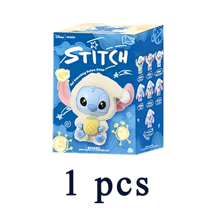 Stitch Eat Something Before Sleep Series Blind Box Plush Vinyl Toys Cute Doll Replica Mystery Box Bag Pendant Decor Gift