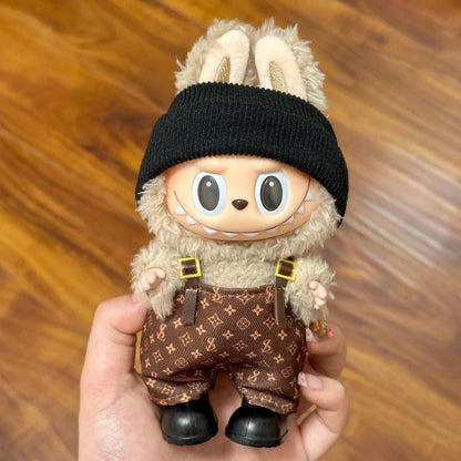 For 17cm Labubu Doll Clothes Fashion Clothes Hoodies Doll Clothes Color Match Hoodies Dolls Accessories