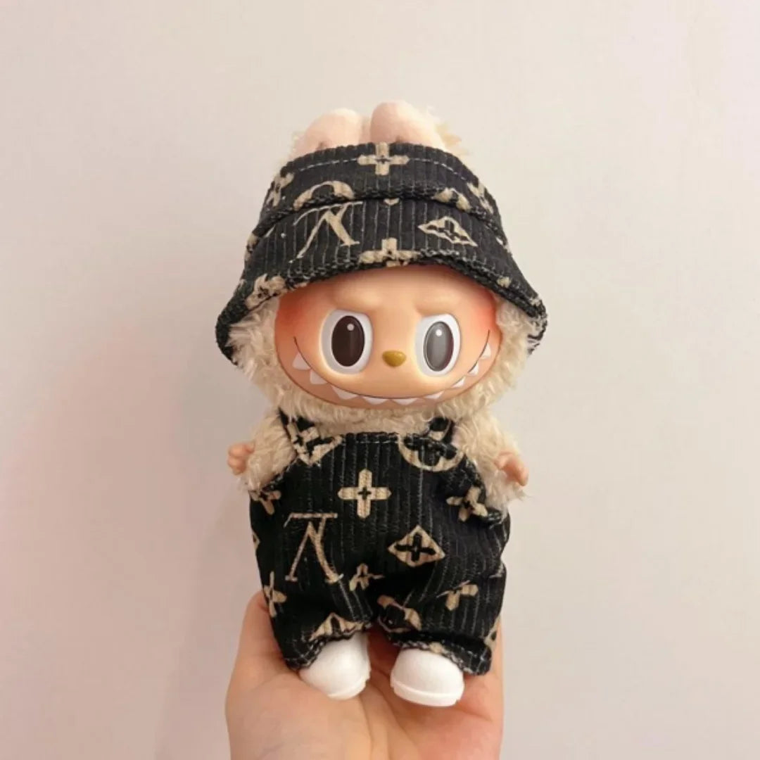 For 17cm Labubu Doll Clothes Fashion Clothes Hoodies Doll Clothes Color Match Hoodies Dolls Accessories