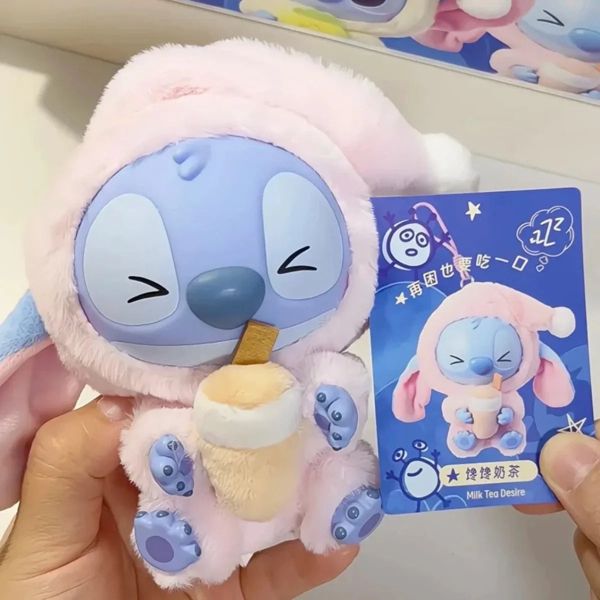 NEW Toy! kawaii Stitch Blind Box Bag Eat Some Thing Before Sleep Series Vinyl Pendant Cute Doll Mystery Box Fluffy Doll Adult Gi